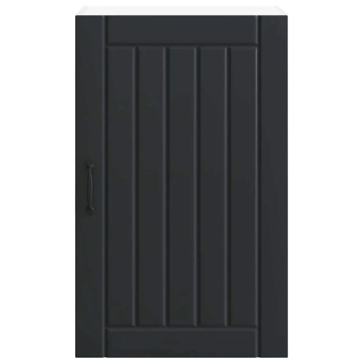 Wall Cabinet Modern Kitchen Storage Dishwasher Panel Black Engineered Wood 50 x 31 x 80 cm