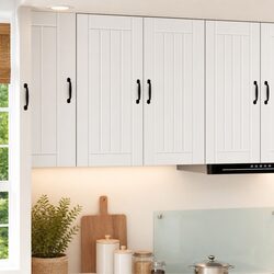 Wall Cabinet White Kitchen Storage Dishwasher Panel Engineered Wood 80x31x80cm