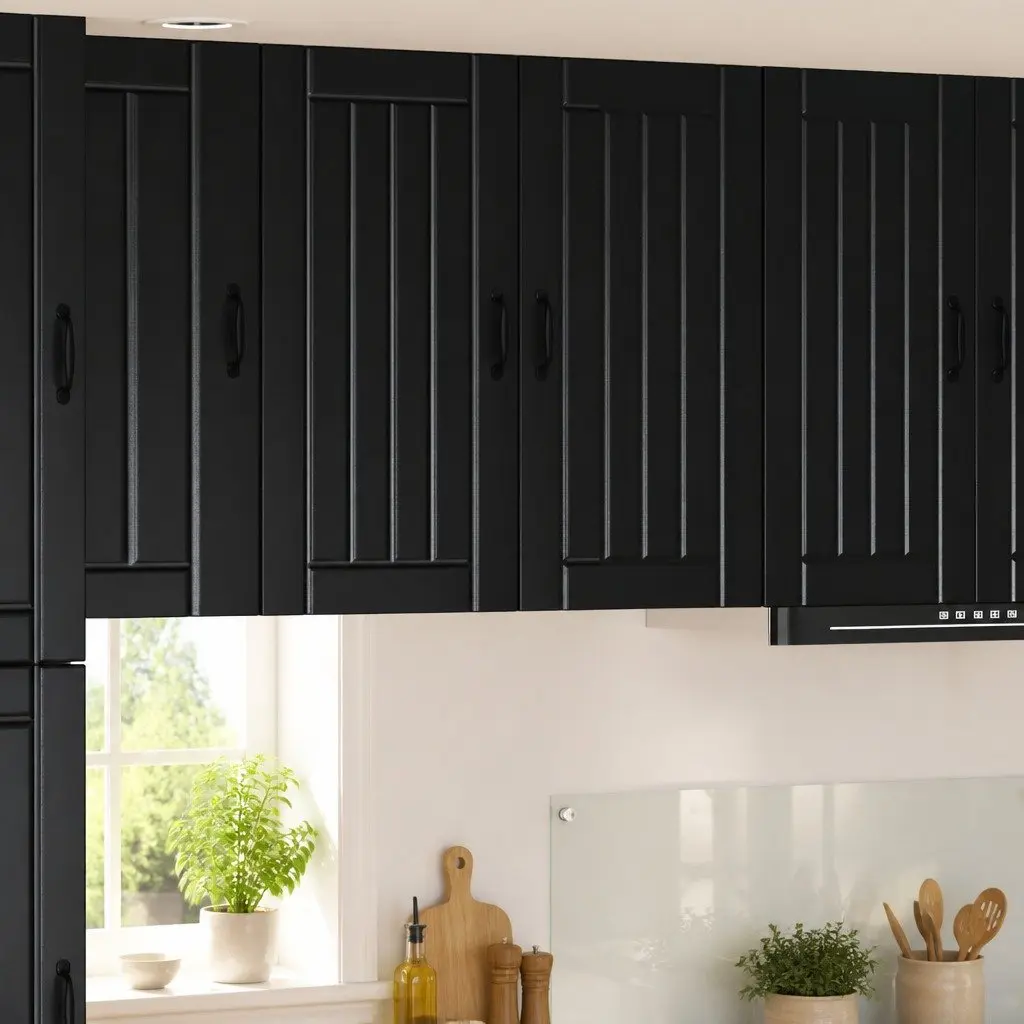 Wall Cabinet Engineered Wood Black 80x31x80cm