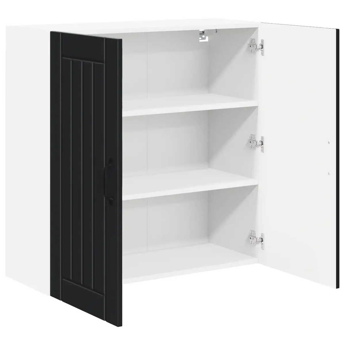 Wall Cabinet Engineered Wood Black 80x31x80cm