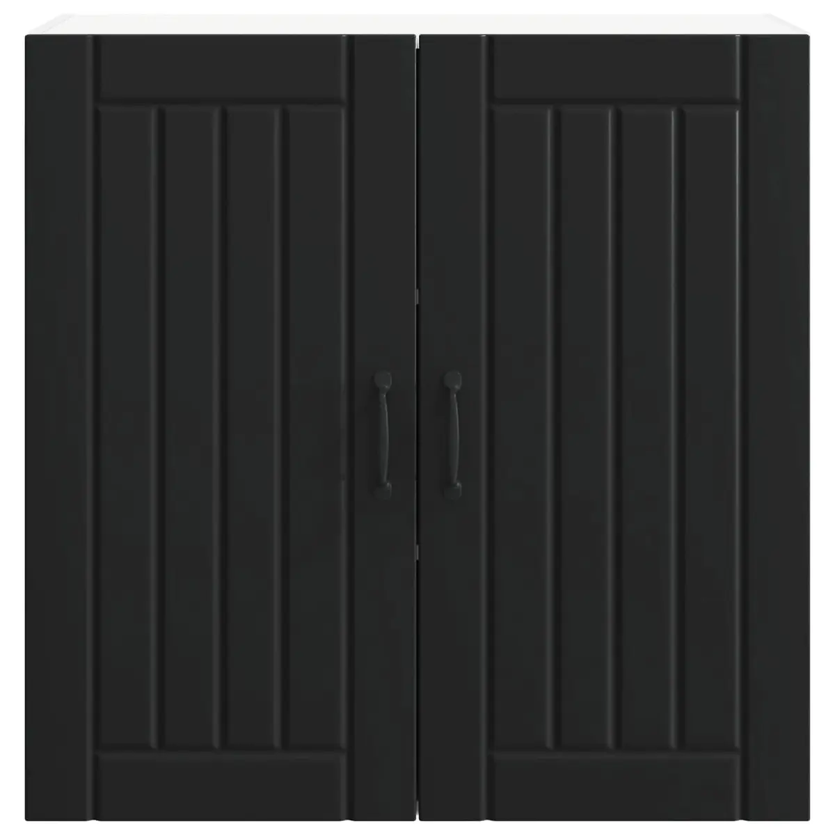 Wall Cabinet Engineered Wood Black 80x31x80cm