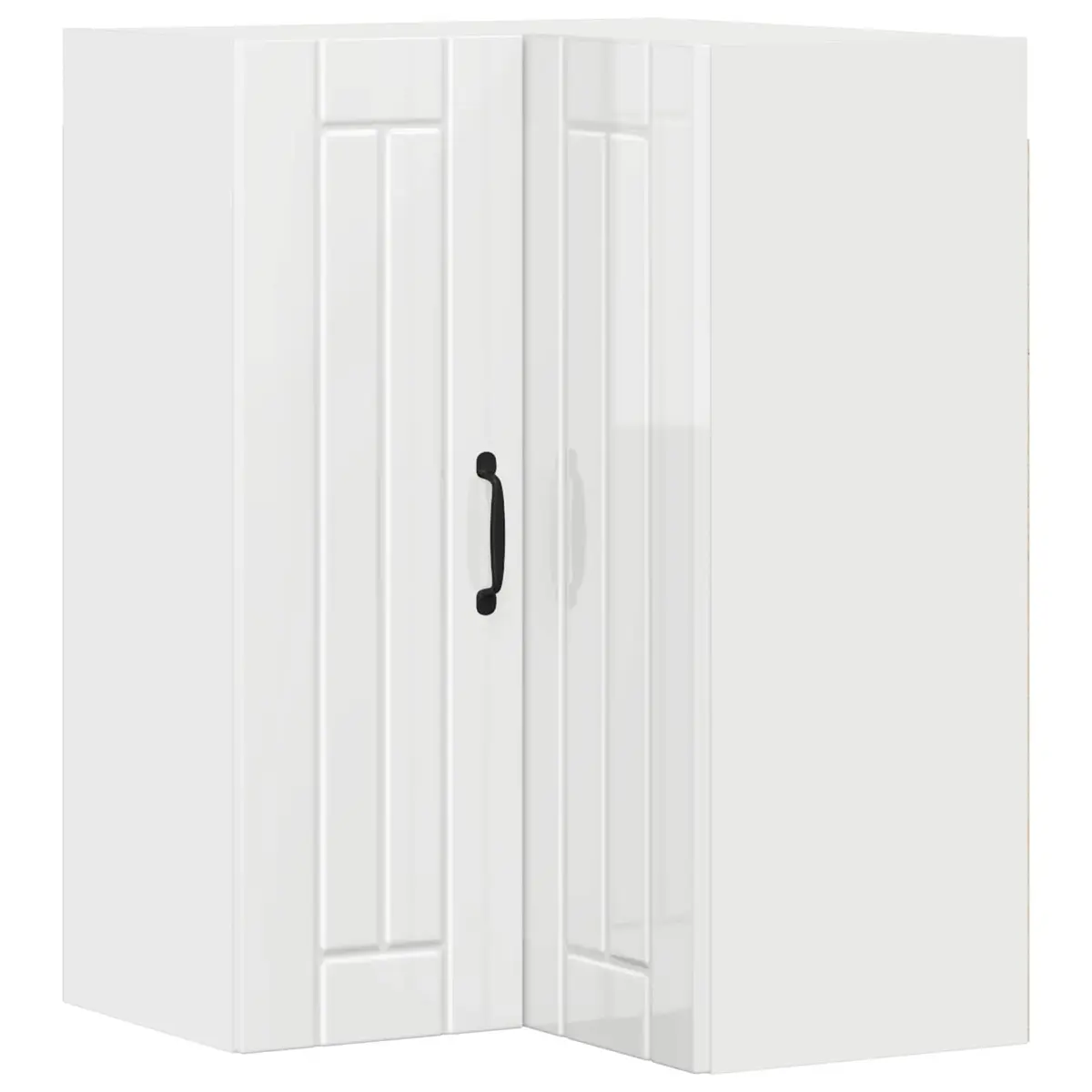 Wall Corner Cabinet High Gloss White Modern Kitchen Storage Unit 57x57x80 cm