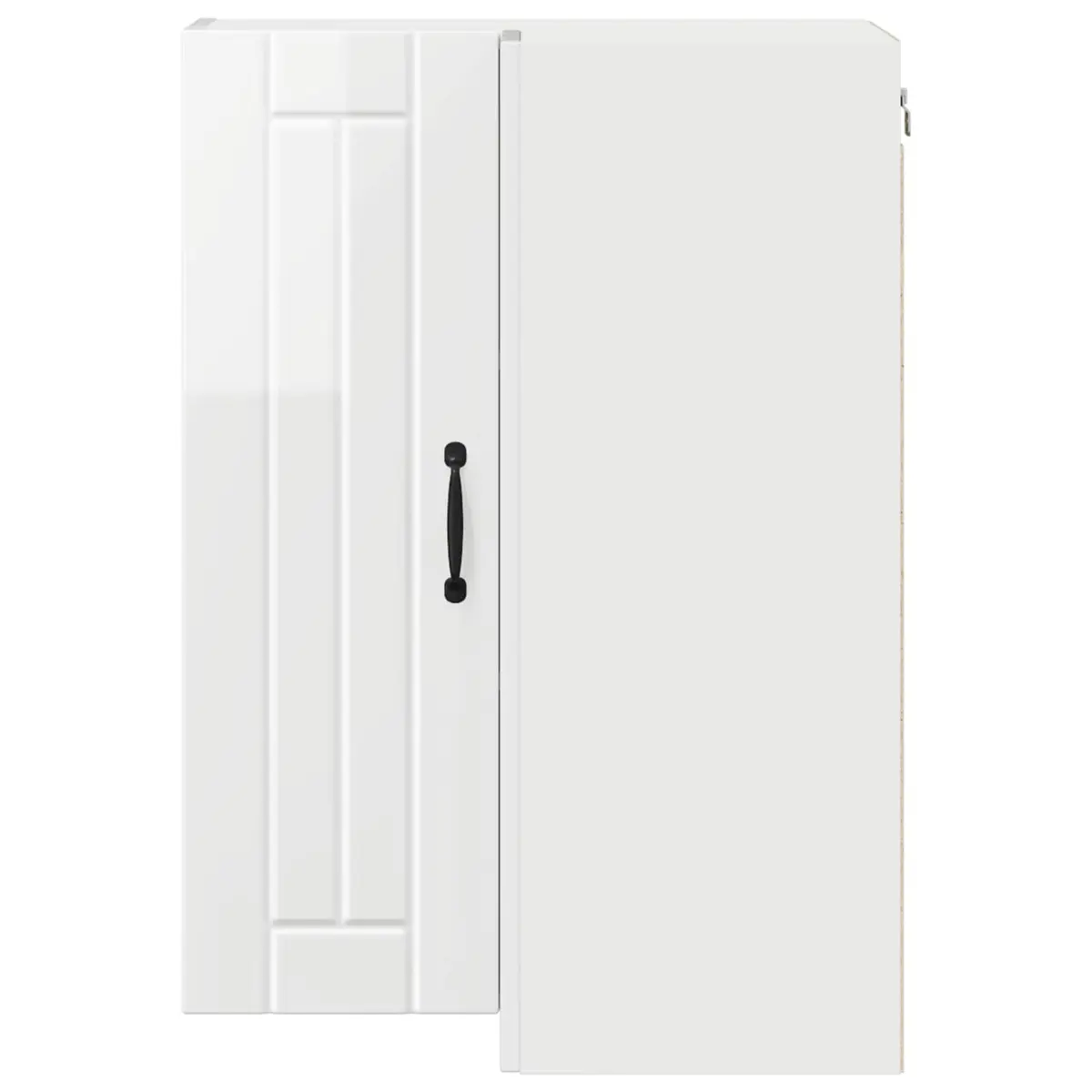 Wall Corner Cabinet High Gloss White Modern Kitchen Storage Unit 57x57x80 cm