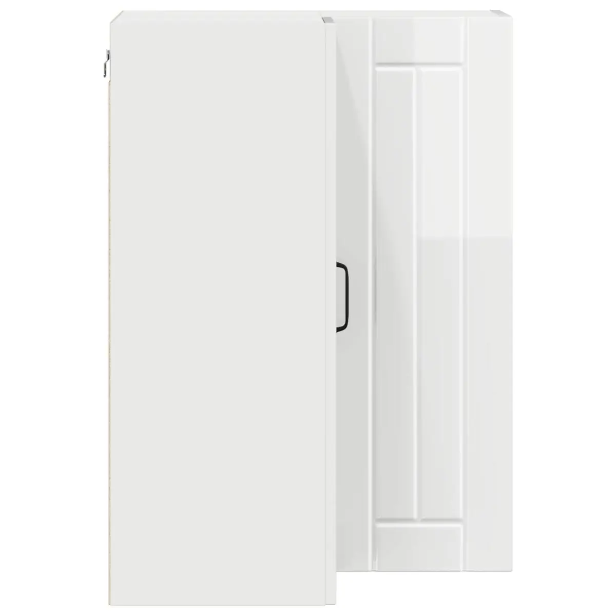 Wall Corner Cabinet High Gloss White Modern Kitchen Storage Unit 57x57x80 cm