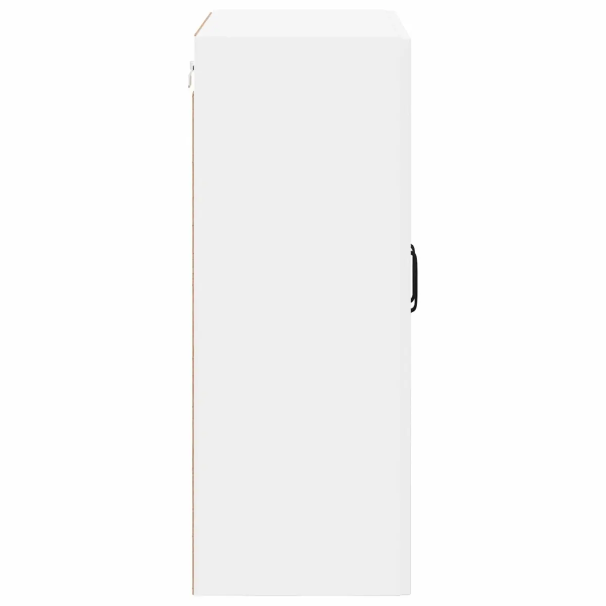 Wall Glass Cabinet Modern White Engineered Wood 60 x 31 x 80 cm