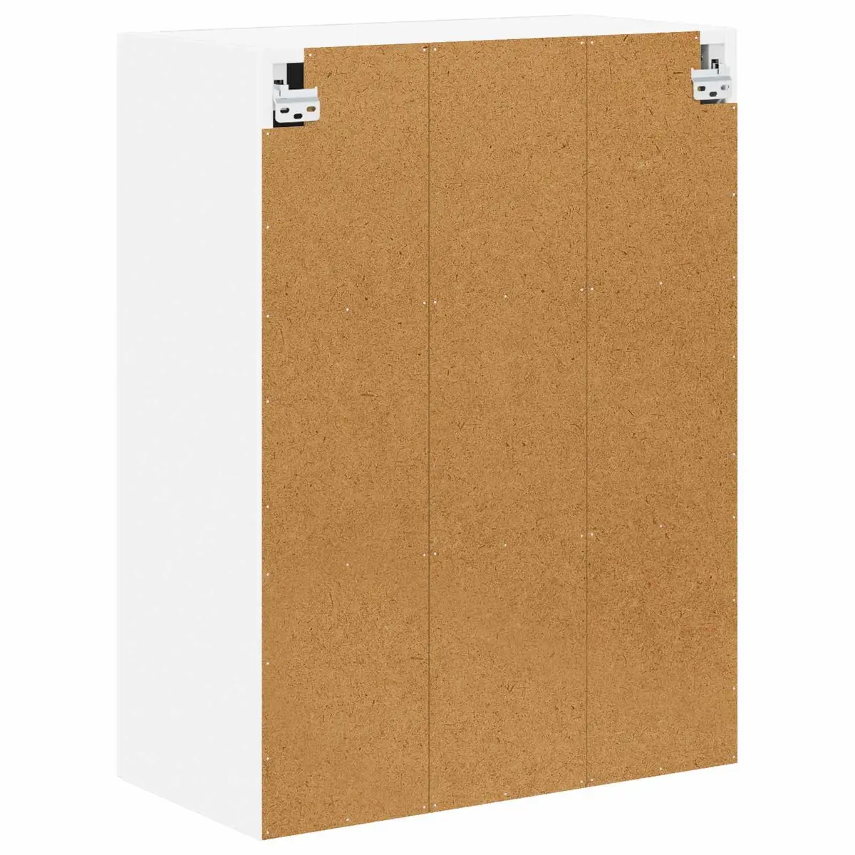 Wall Glass Cabinet Modern White Engineered Wood 60 x 31 x 80 cm