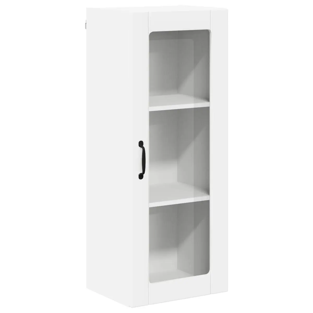 Wall Glass Cabinet White Engineered Wood 40 x 31 x 100 cm