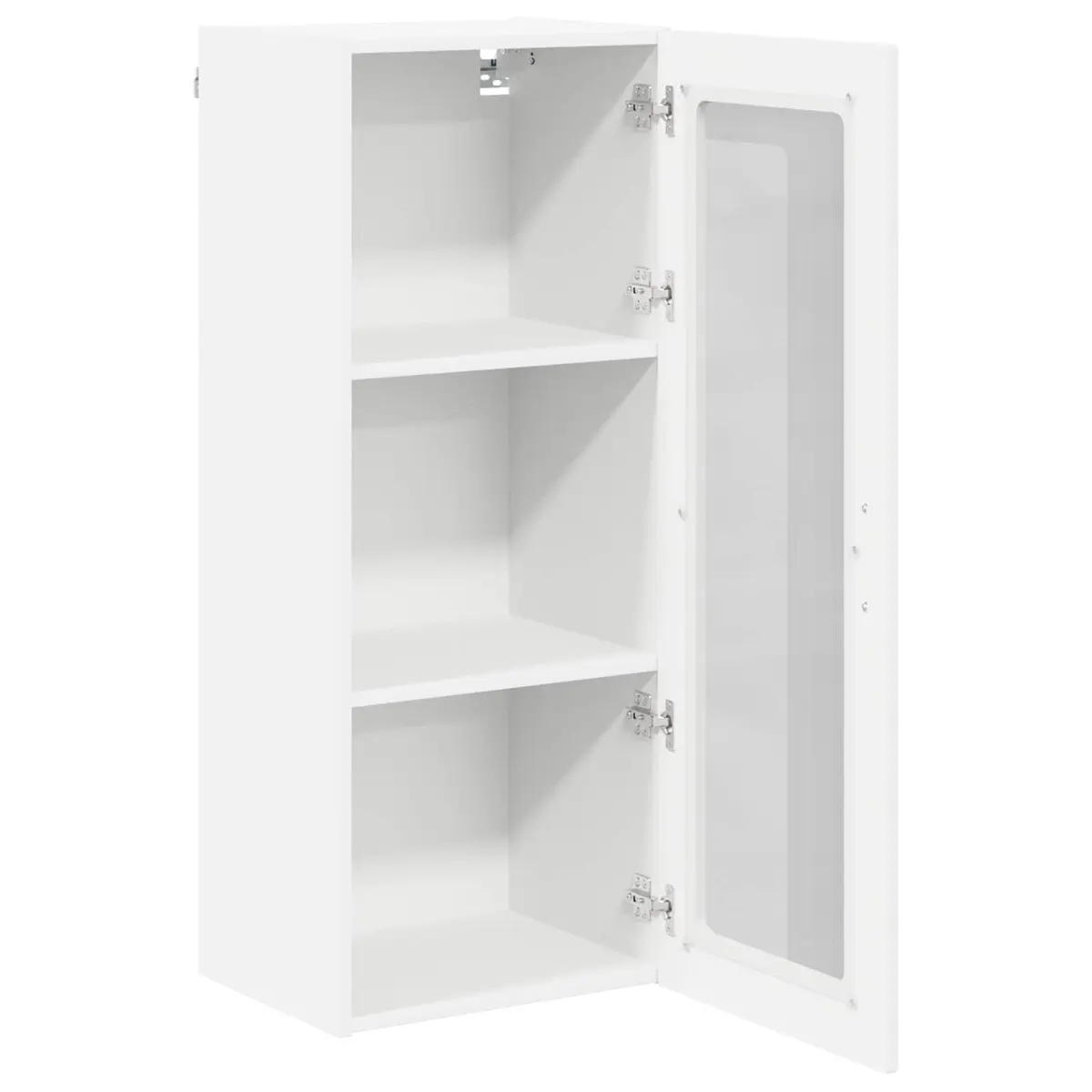 Wall Glass Cabinet White Engineered Wood 40 x 31 x 100 cm
