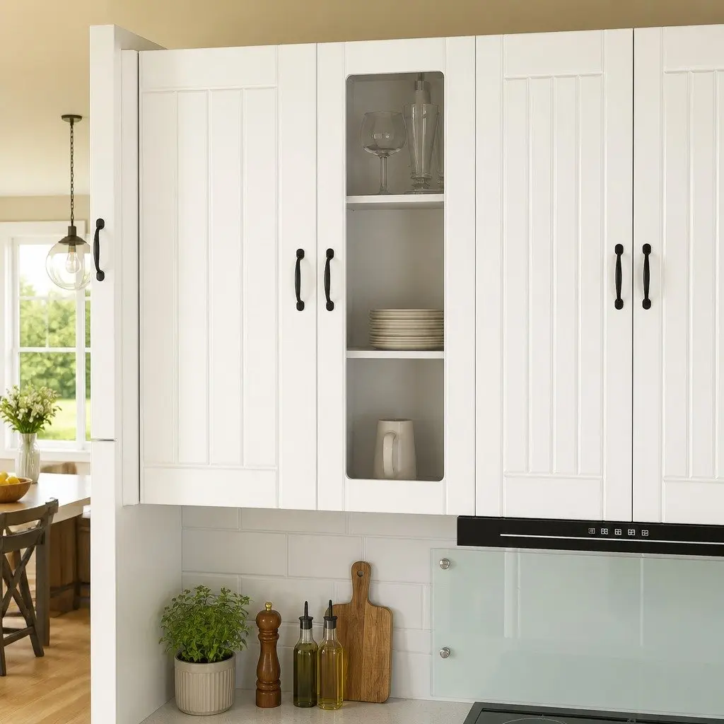 Wall Cabinet High Gloss White Engineered Wood Modern 40 x 31 x 100 cm