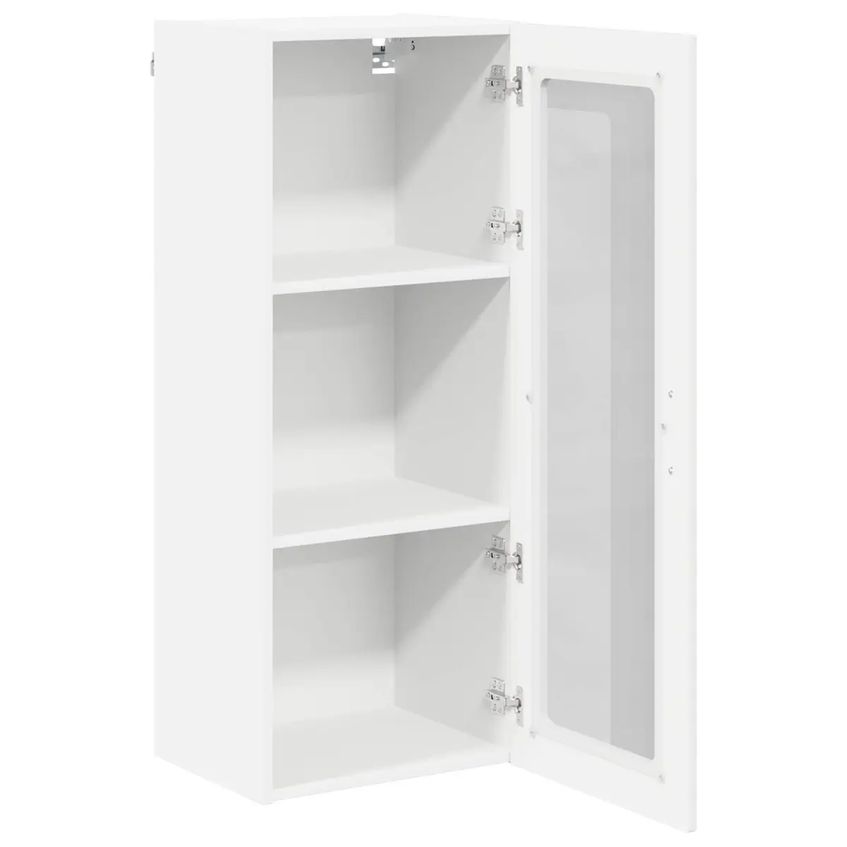 Wall Cabinet High Gloss White Engineered Wood Modern 40 x 31 x 100 cm