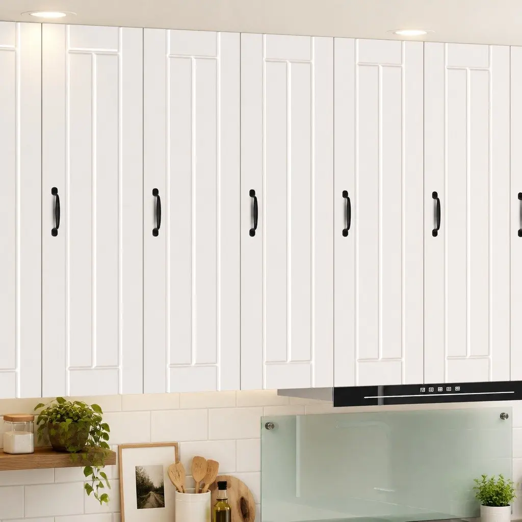 White Engineered Wood Wall Cabinet Kitchen Storage Unit 30 x 31 x 100 cm Modern
