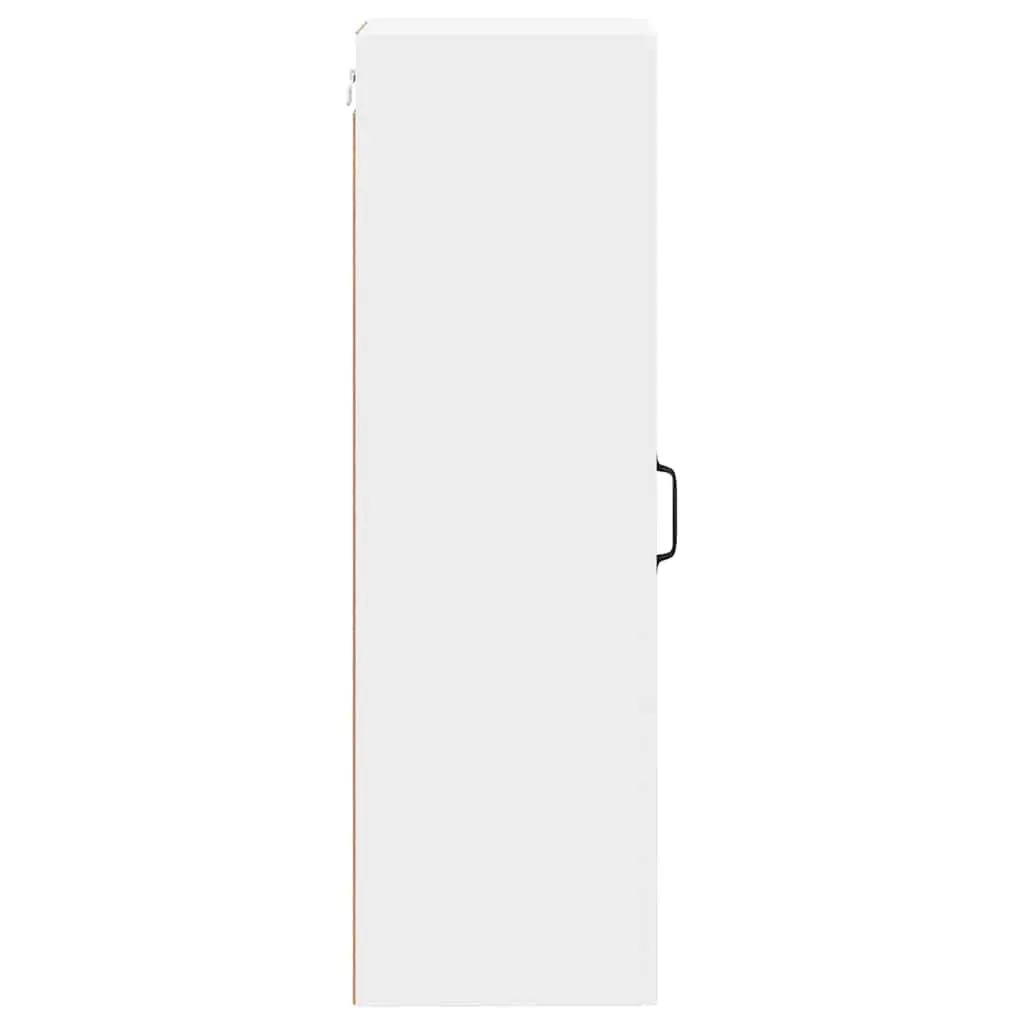 White Engineered Wood Wall Cabinet Kitchen Storage Unit 30 x 31 x 100 cm Modern