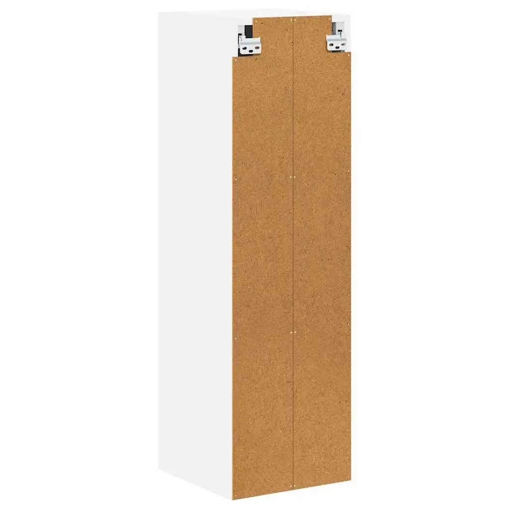 White Engineered Wood Wall Cabinet Kitchen Storage Unit 30 x 31 x 100 cm Modern