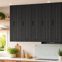 Friendly Black Wall Cabinet for Your Kitchen Space