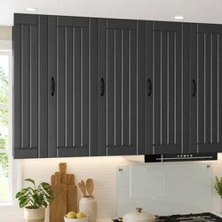 Wall Cabinet Kitchen Storage Dishwasher Panel Black 40 x 31 x 100 cm Engineered