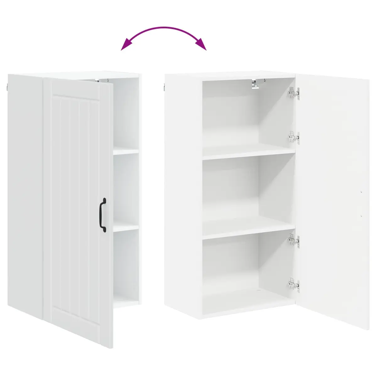 Wall Cabinet Dishwasher Panel High Gloss White Engineered Wood 50 x 31 x 100 cm