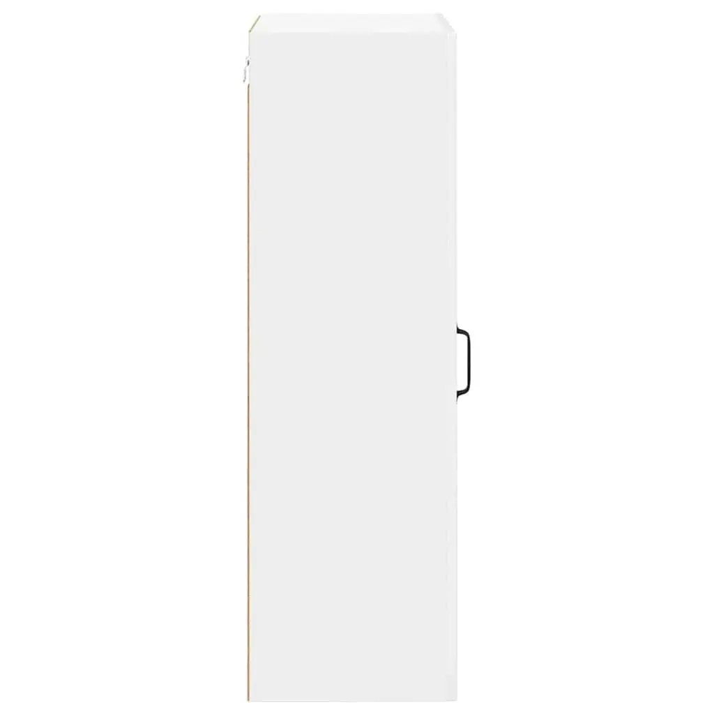 Wall Cabinet Dishwasher Panel High Gloss White Engineered Wood 50 x 31 x 100 cm