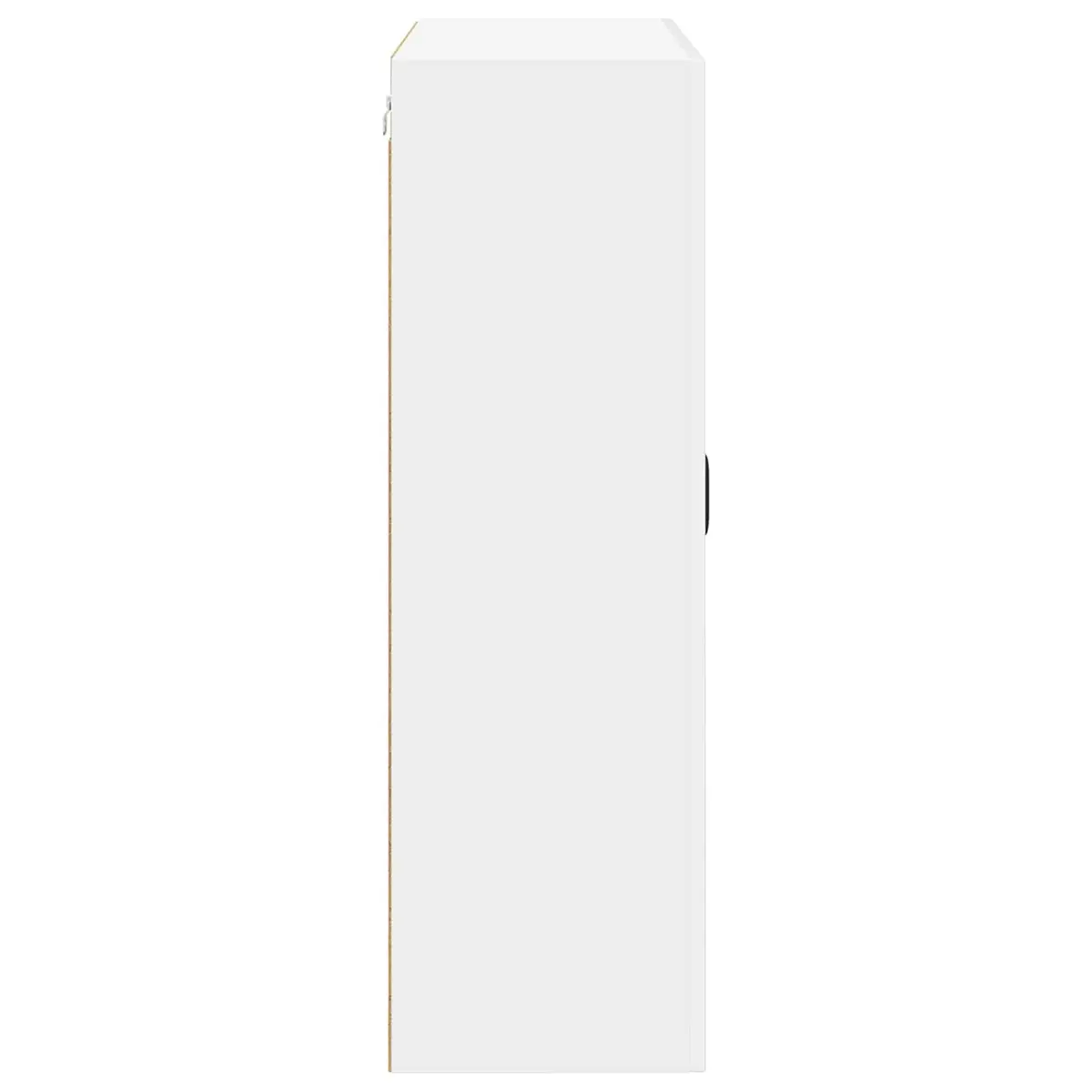Wall Glass Cabinet High Gloss White Engineered Wood 80x31x100cm