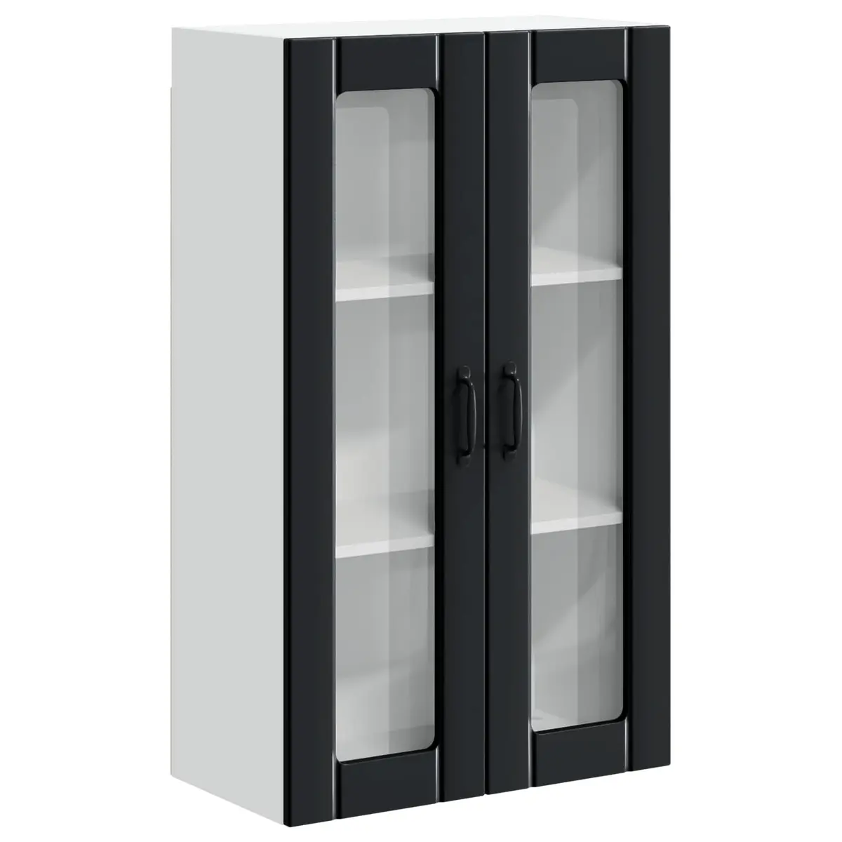 Black Wall Glass Cabinet 60x31x100cm