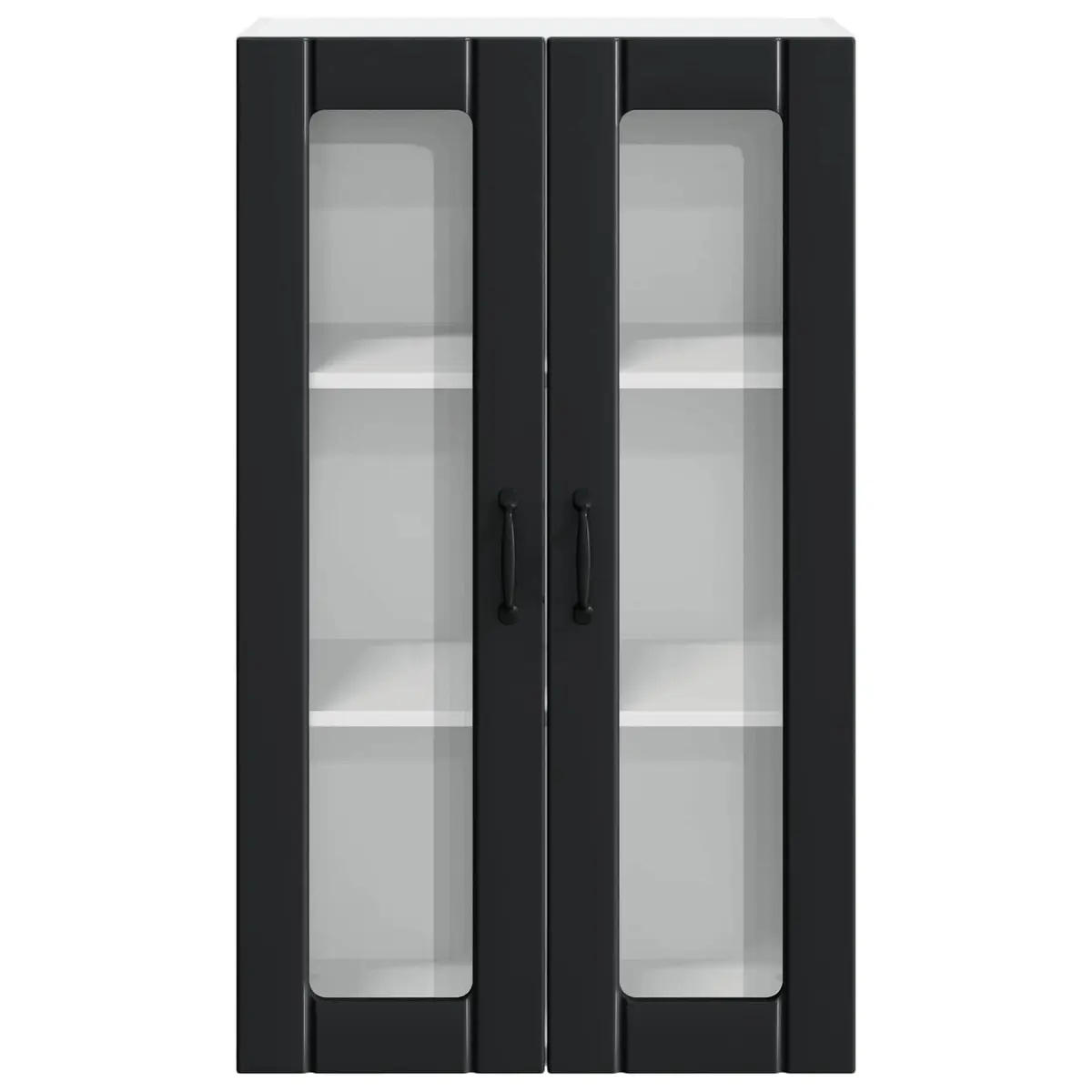 Black Wall Glass Cabinet 60x31x100cm