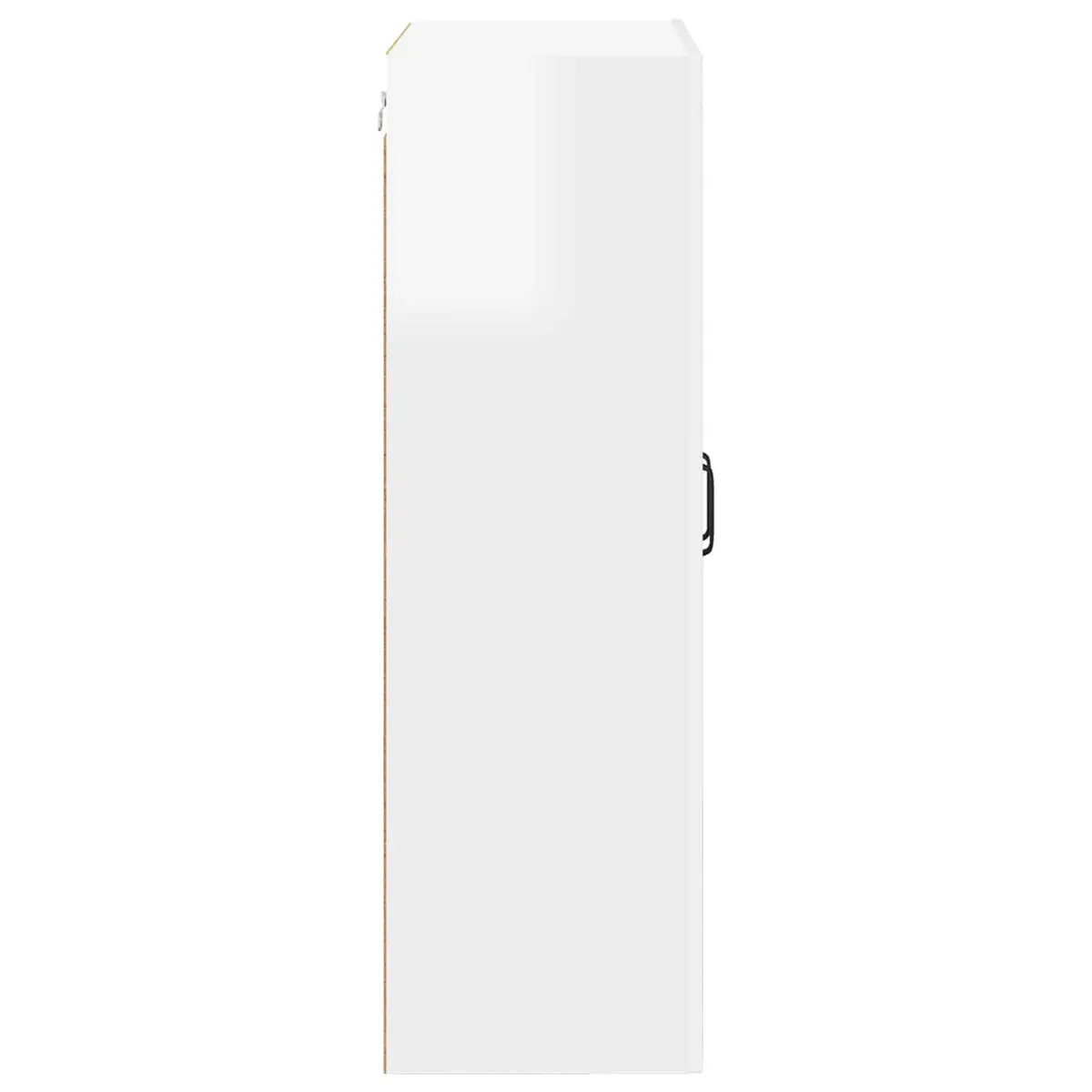 Wall Glass Cabinet High Gloss White Engineered Wood 60x31x100cm