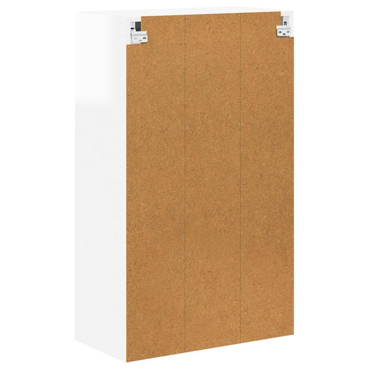 Wall Glass Cabinet High Gloss White Engineered Wood 60x31x100cm