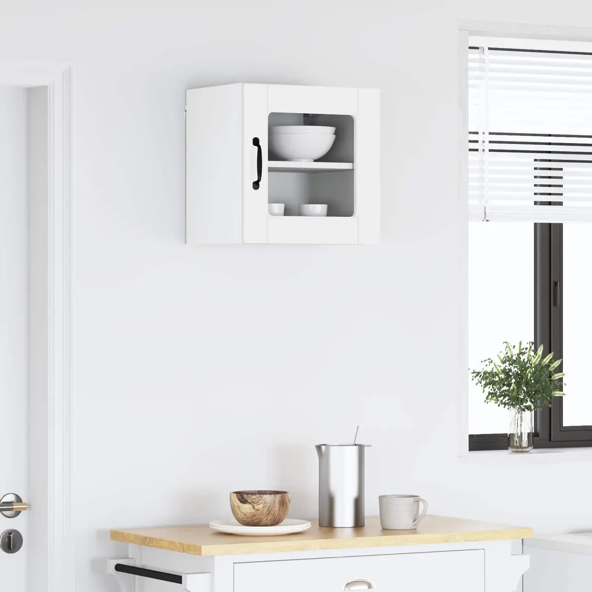 Wall Glass Cabinet for Kitchen Storage