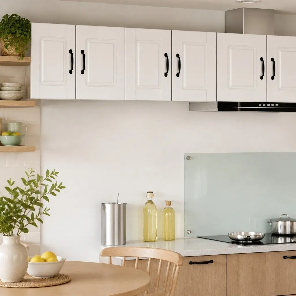 Wall-Mounted Kitchen Cabinet White Storage Unit 2 Pieces 30 x 31 x 40 cm