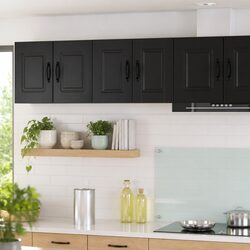 Your Kitchen’s New Organisers: Black Wall Cabinets - 2 Piece Set