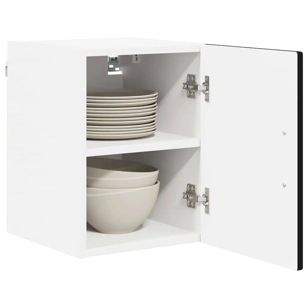 Wall Cabinet Engineered Wood Black 30 x 31 x 40 cm 2 Pieces