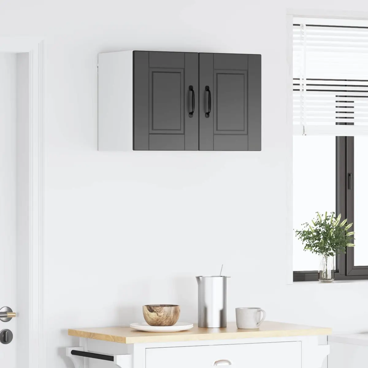 Wall Cabinet Engineered Wood Black 30 x 31 x 40 cm 2 Pieces