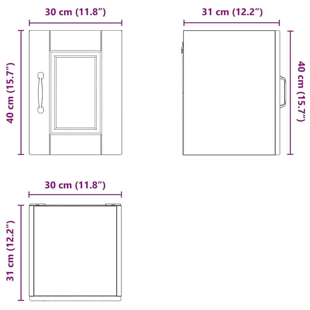 Wall Cabinet High Gloss White Modern Kitchen Storage with Multiple Shelves and Compartments