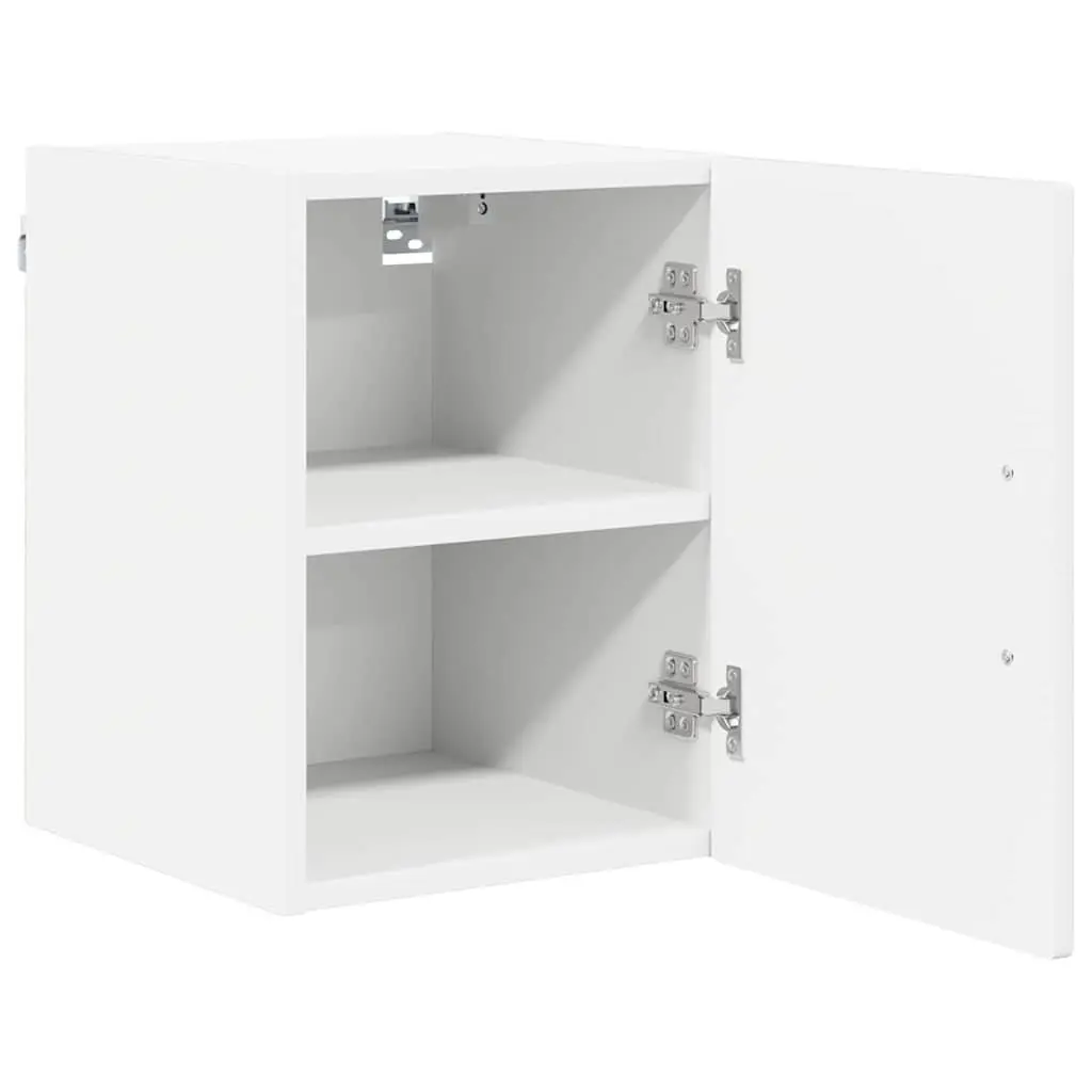 Wall Cabinet High Gloss White Modern Kitchen Storage with Multiple Shelves and Compartments