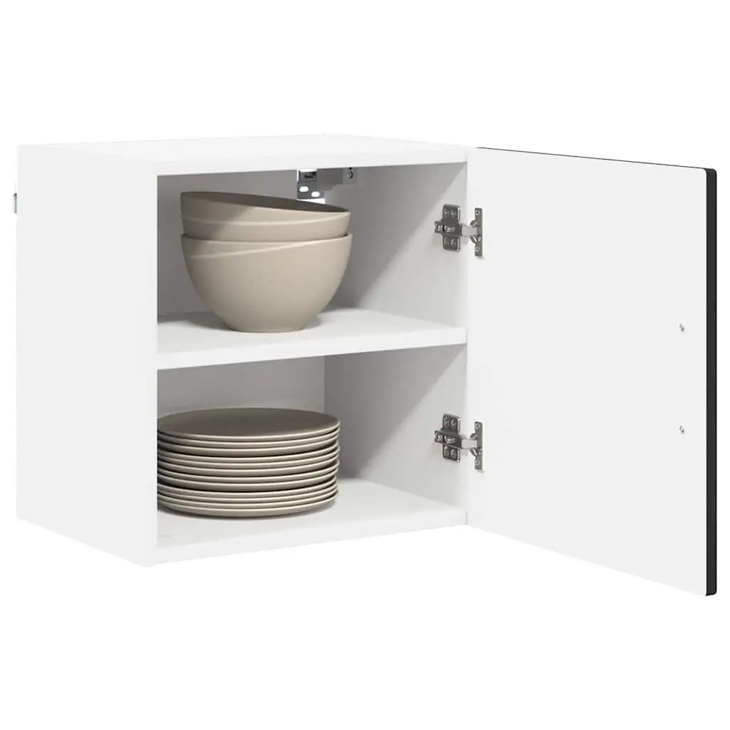 Wall Cabinet Kitchen Storage Black Engineered Wood 40x31x40 cm