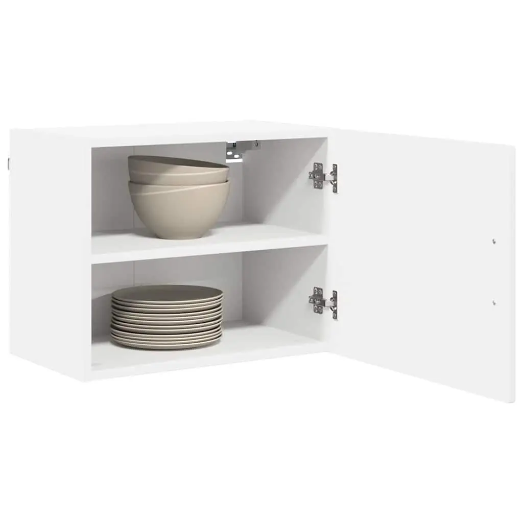 Kitchen Storage Cabinet Set of 2 White 50 x 31 x 40 cm Engineered Wood Wall Mounted