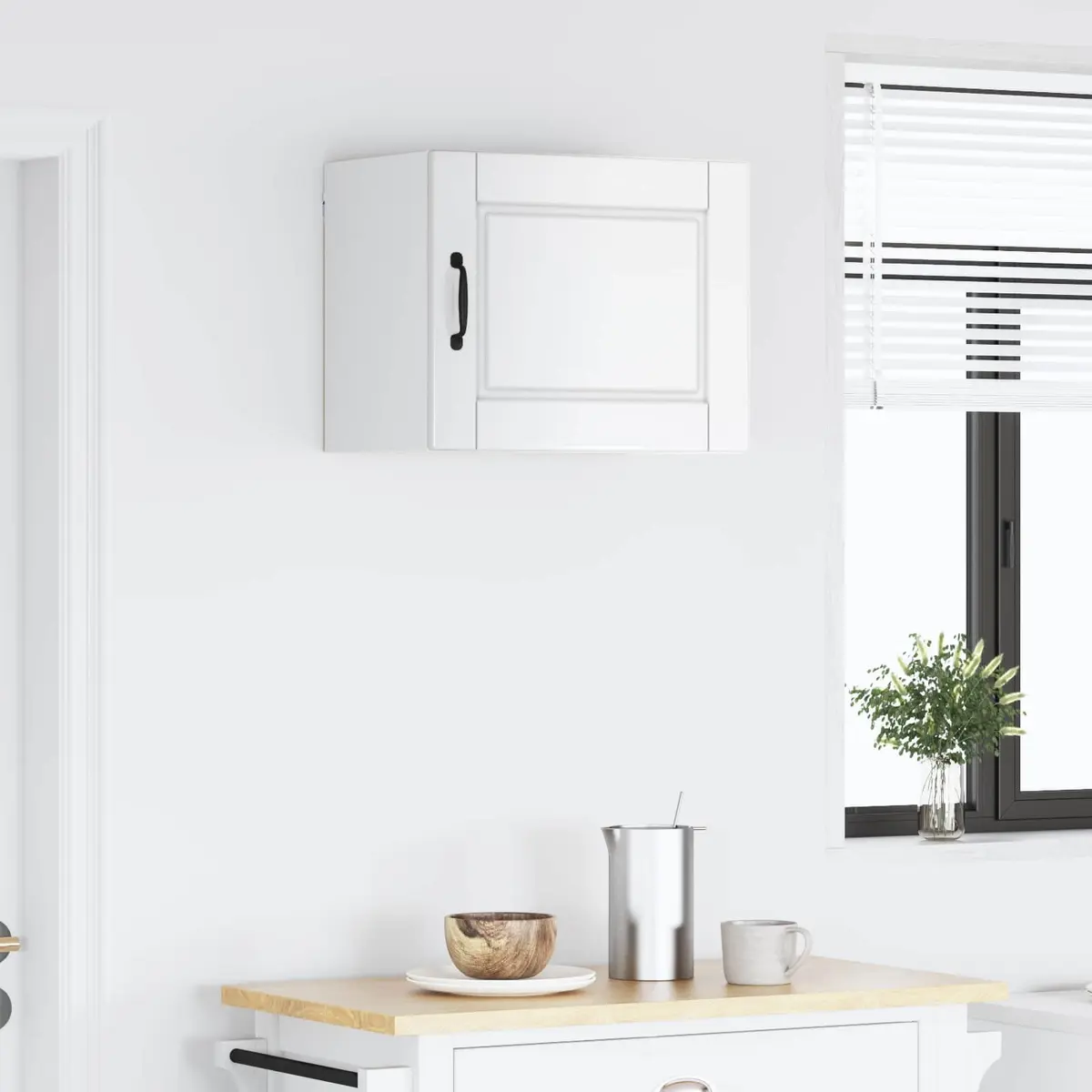 Wall Cabinet High Gloss White Engineered Wood 50 x 31 x 40 cm