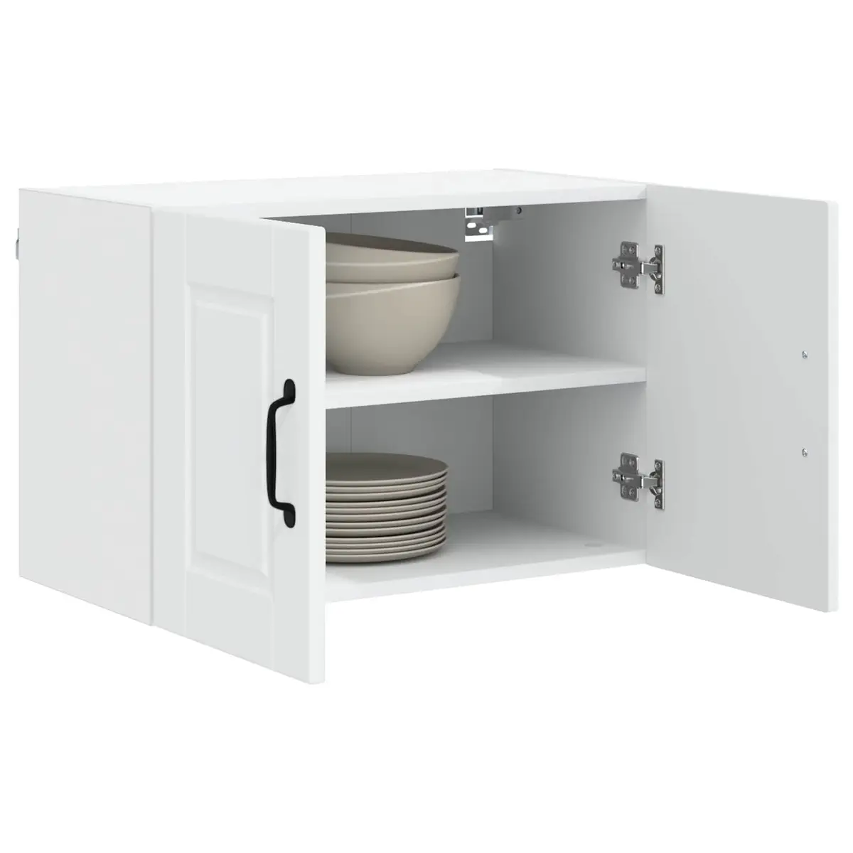 Wall Cabinet White Engineered Wood Kitchen Storage 60x31x40cm
