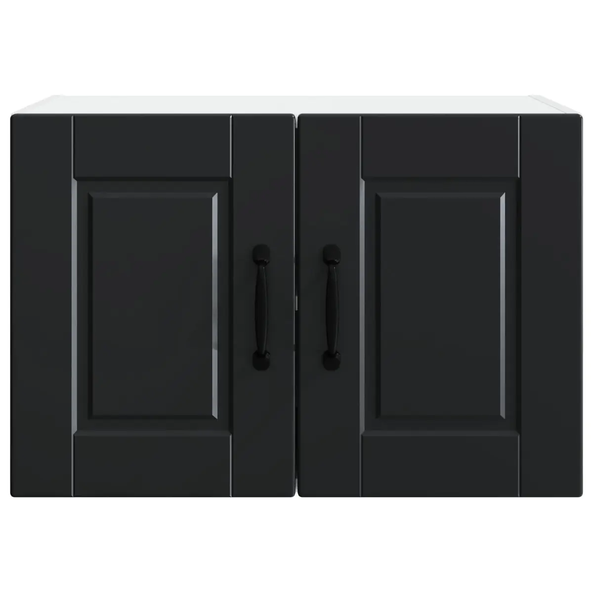 Wall Cabinet Kitchen Storage Black Engineered Wood 60x31x40cm