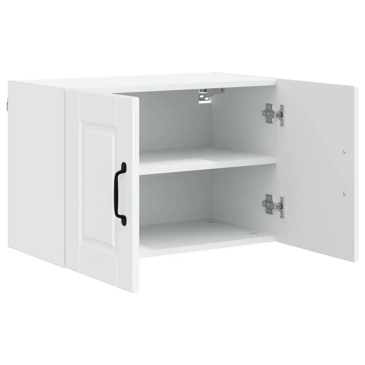 Wall Cabinet High Gloss White Kitchen Storage Engineered Wood 60cm 2 Pack