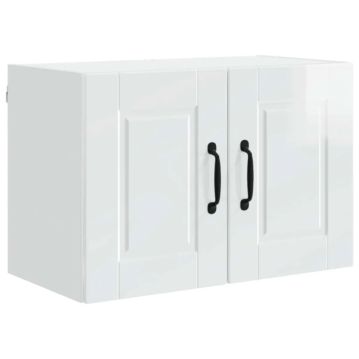 Wall Cabinet High Gloss White Kitchen Storage Engineered Wood 60cm 2 Pack