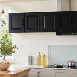 Your Ideal Kitchen Storage Solution: Black Wall Cabinet 80x31x40cm