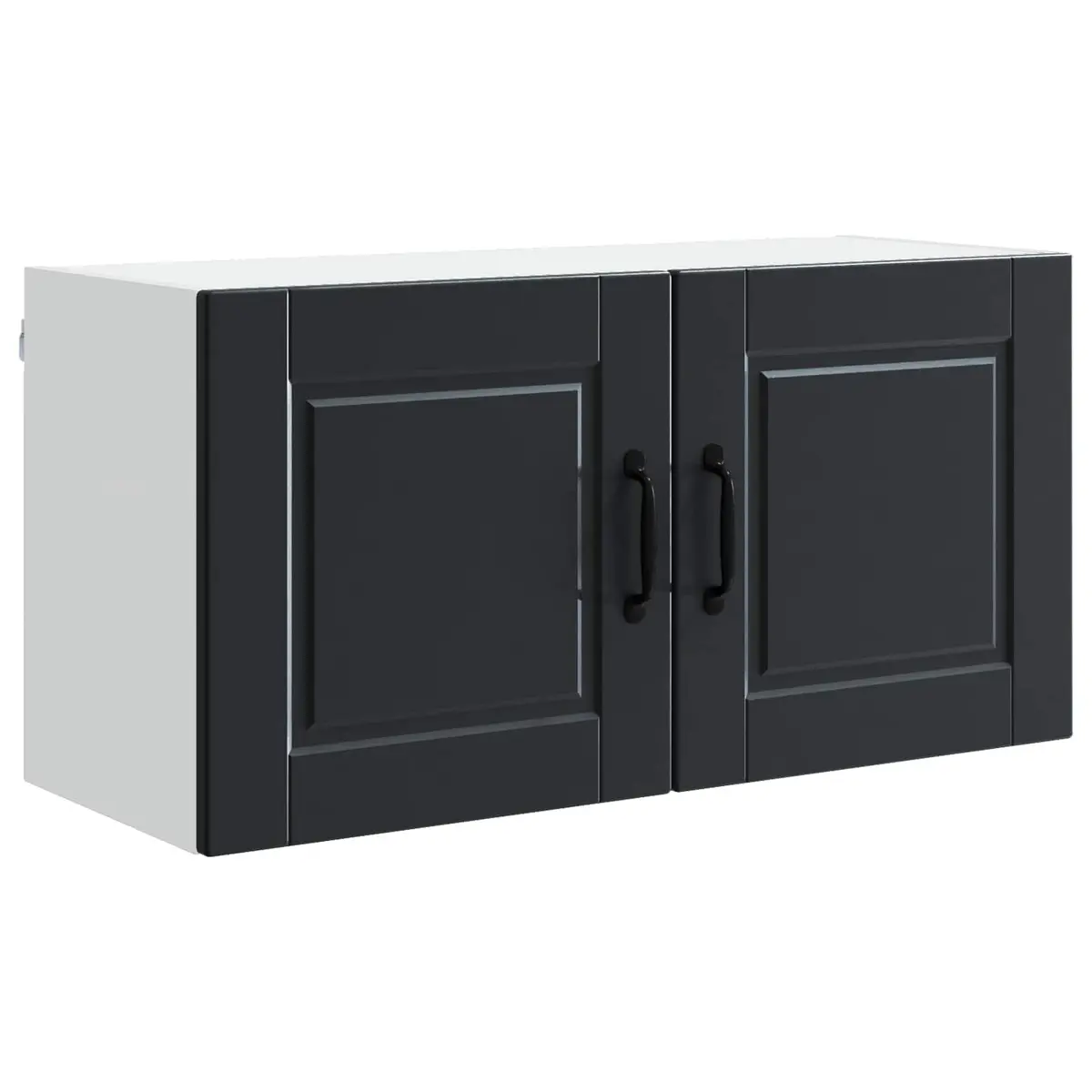 Wall Cabinet Kitchen Storage Black 80x31x40cm Engineered Wood Mounted Shelf