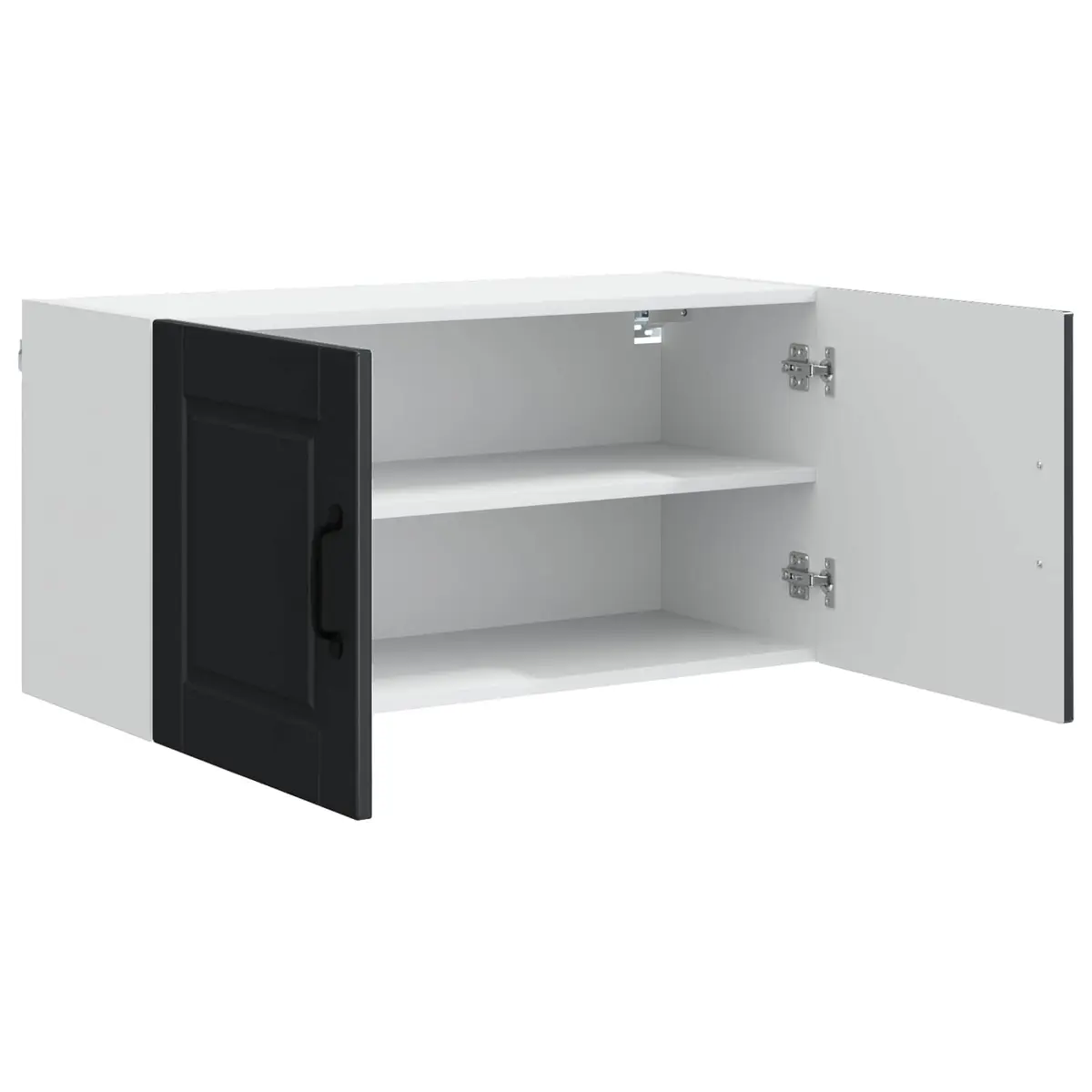 Wall Cabinet Kitchen Storage Black 80x31x40cm Engineered Wood Mounted Shelf