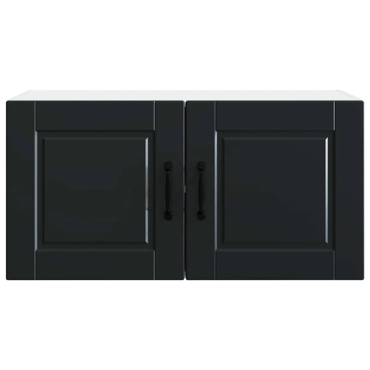 Wall Cabinet Kitchen Storage Black 80x31x40cm Engineered Wood Mounted Shelf