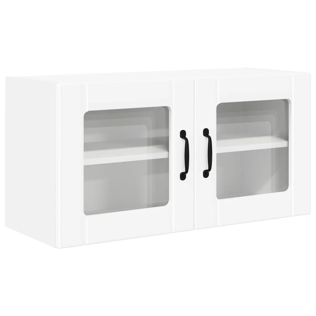 Wall Cabinet Storage Unit Modern White 80x31x40cm