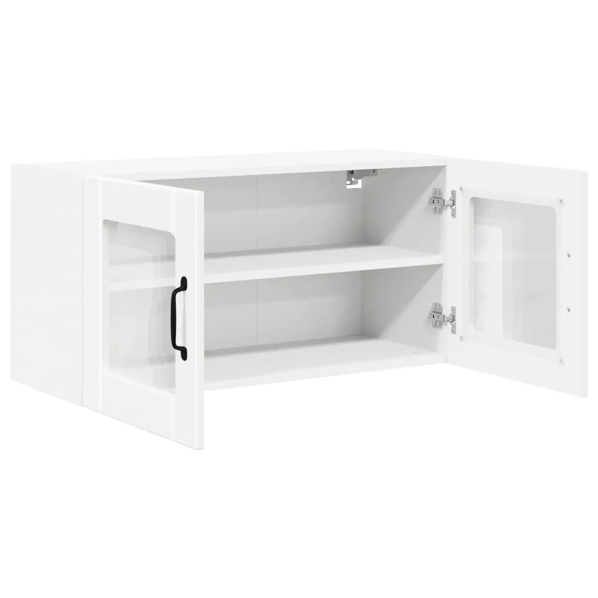 Wall Cabinet Storage Unit Modern White 80x31x40cm
