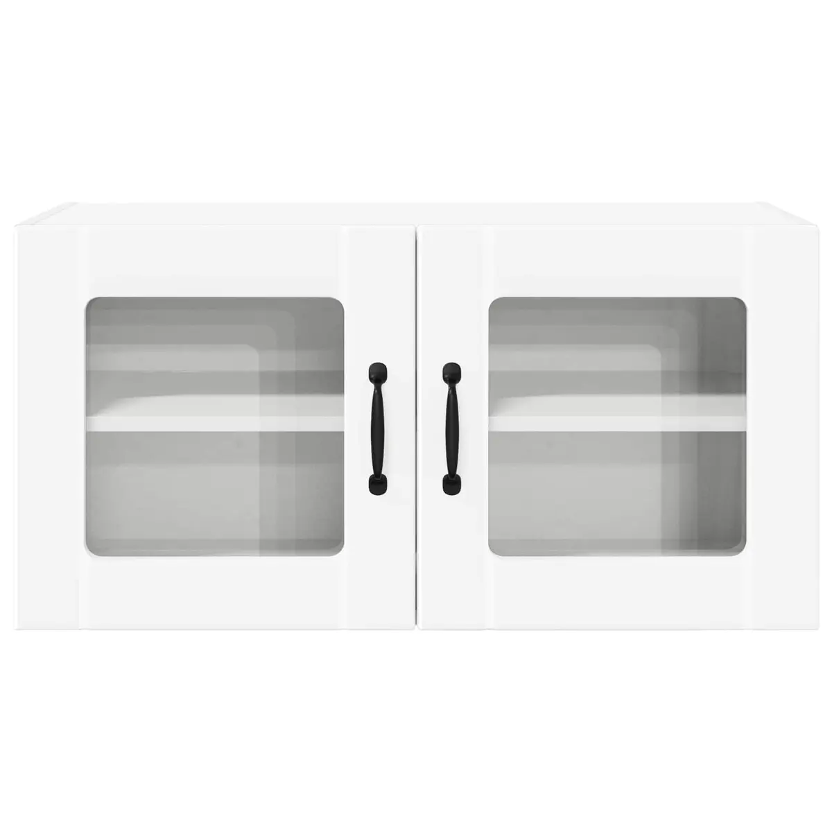 Wall Cabinet Storage Unit Modern White 80x31x40cm