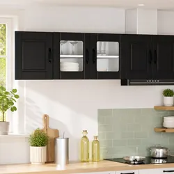 Your Modern Black Wall Glass Cabinet 80x31x40cm