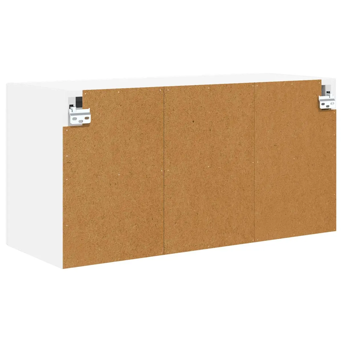 Wall Glass Cabinet White Kitchen Storage Mounted Shelves Compartments 60x31x40cm