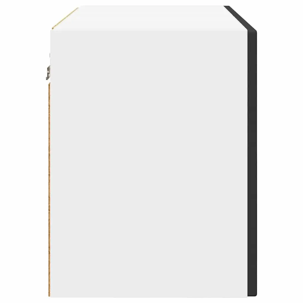 Wall Glass Cabinet Black Kitchen Storage 2 Piece 60 x 31 x 40 cm Modern Shelving